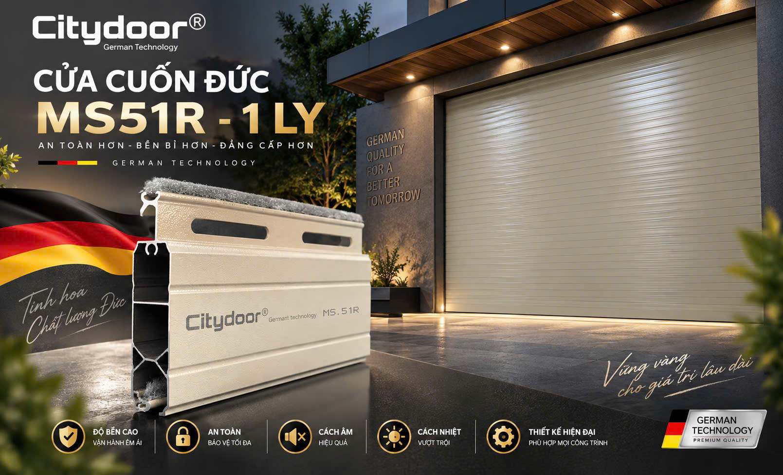 Báo giá cửa cuốn Đức khe thoáng 1.1ly