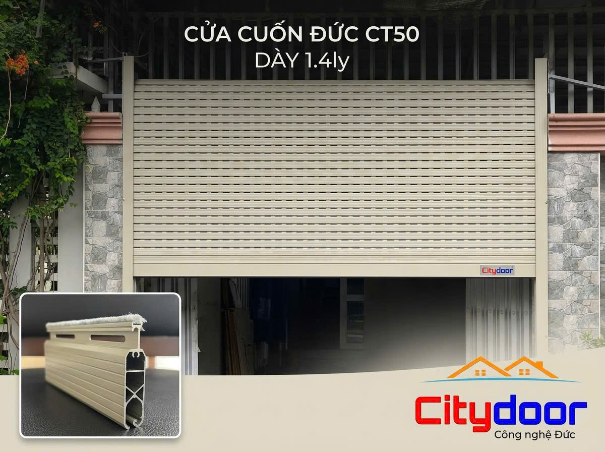 Báo giá cửa cuốn Đức khe thoáng 1.4ly 2 ron