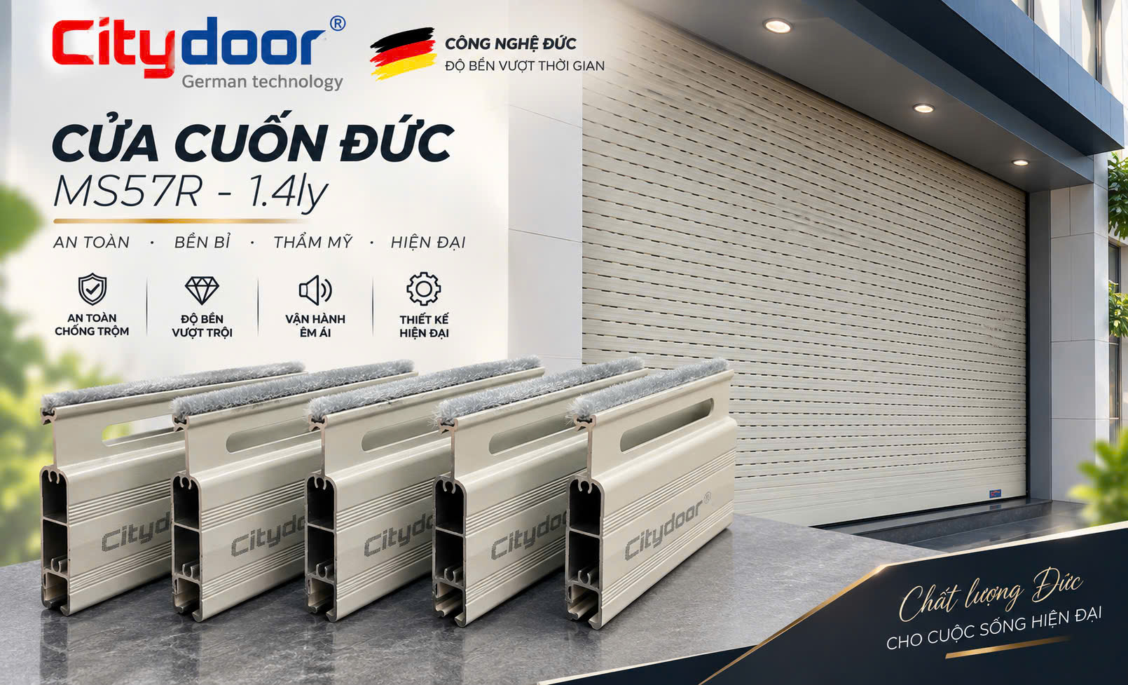 Báo giá cửa cuốn Đức khe thoáng 1.4ly