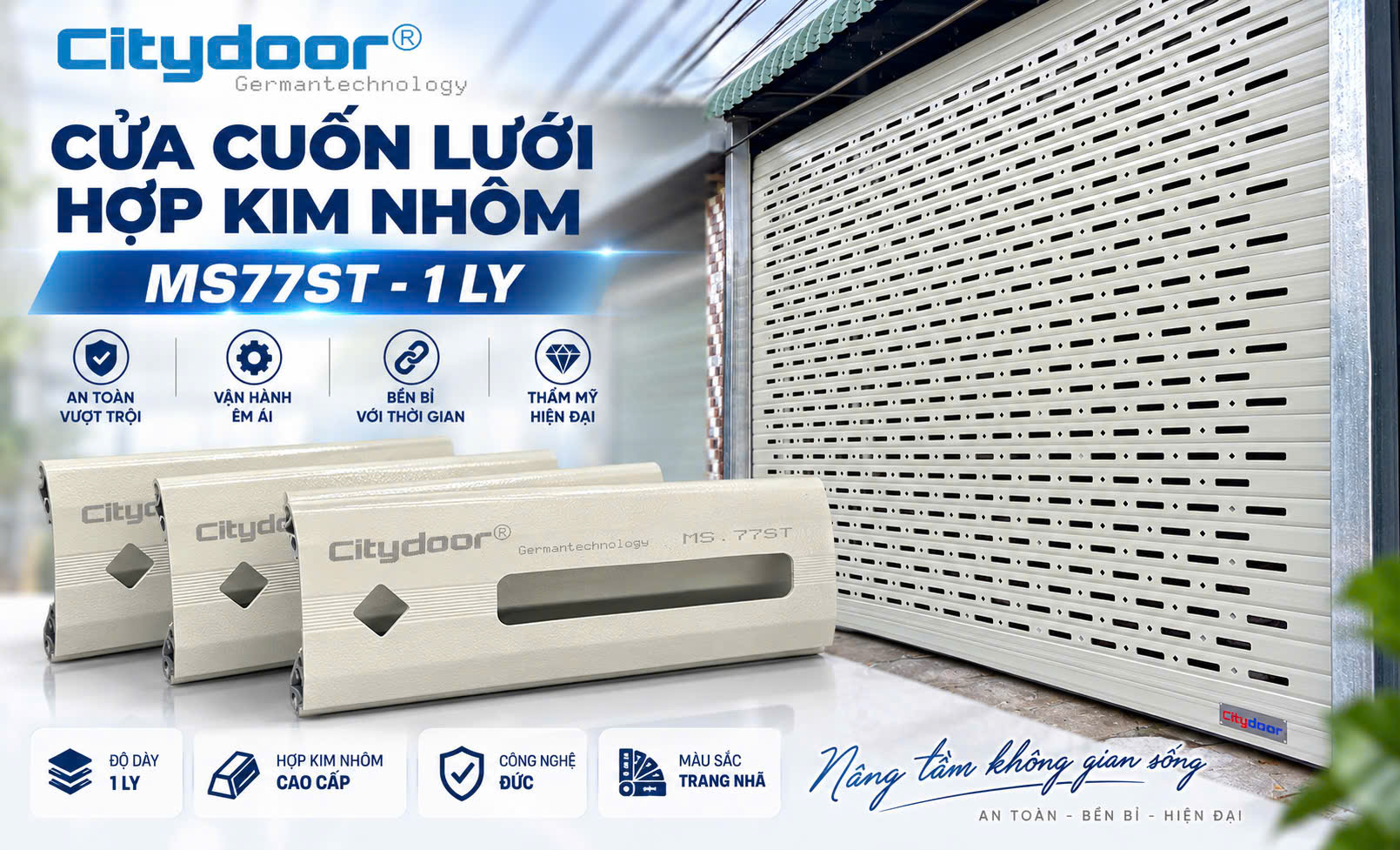 Báo giá cửa cuốn Đức siêu thoáng 1ly