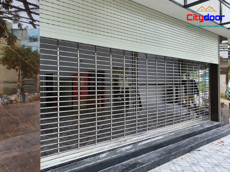 Cửa cuốn song ngang sơn tĩnh điện, Inox 201 - 304