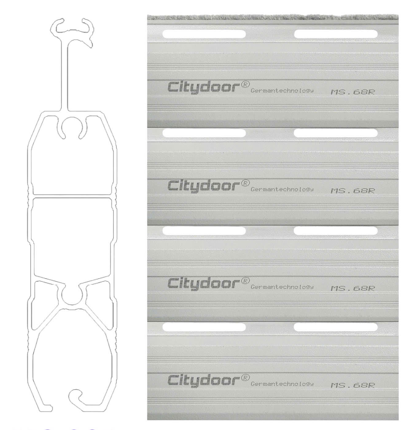 CỬA CUỐN NHÔM MS68R