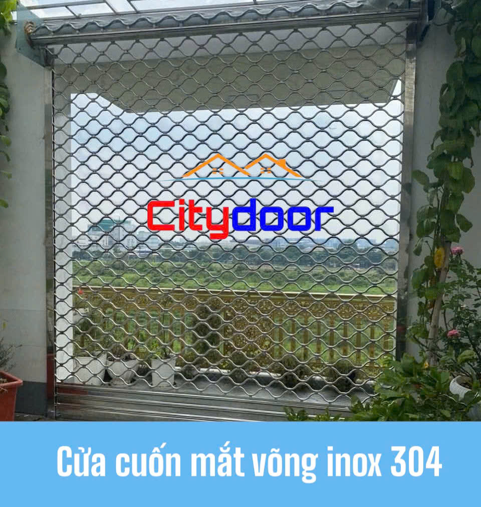 CỬA CUỐN MẮT VÕNG INOX 304